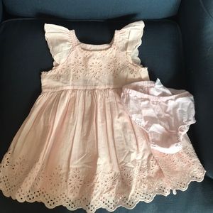 Baby Gap 12-18mos. Pale pink eyelet dress